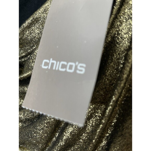 Chico's NWT Waterfall Metallic Bronze Cascade Top 3 XL (11) - Picture 4 of 15